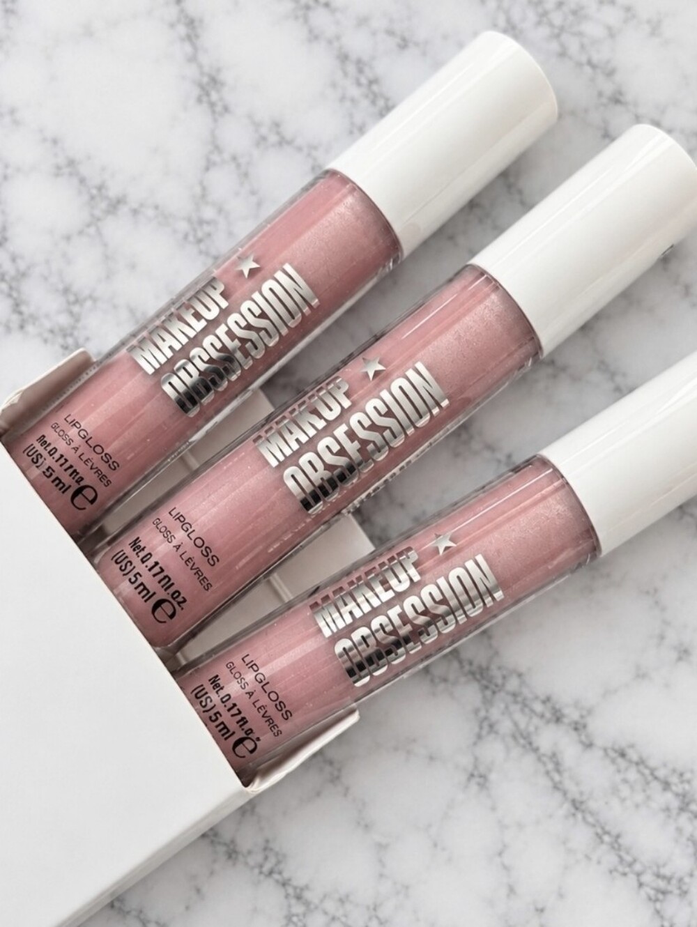 3 tubes Makeup Obsession SOULMATE Lipgloss .17 oz each NIB & SEALED!